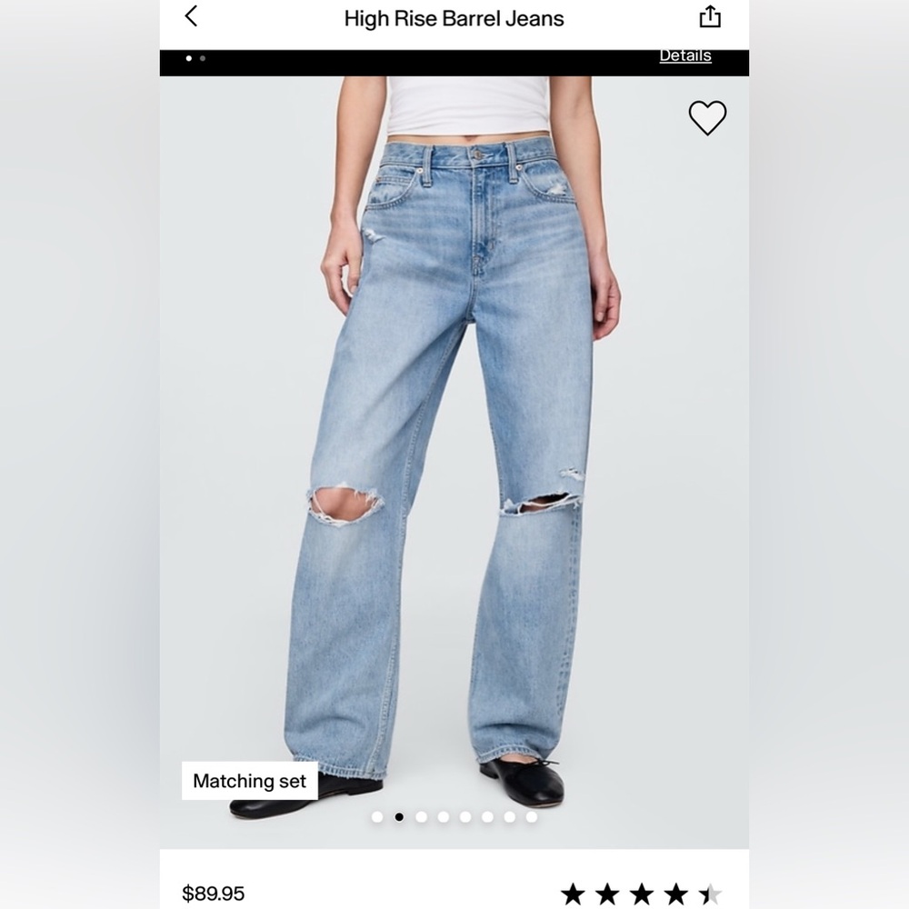 Gap barrel jeans 27 Reg